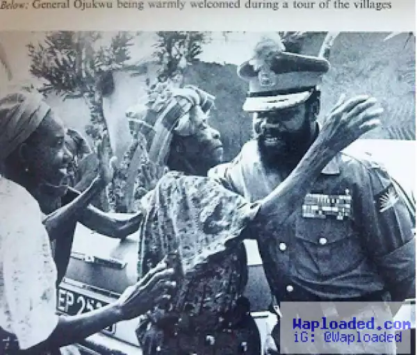 Rare Photo Of Ojukwu Being Welcomed At A Village Hospital By Igbo Women